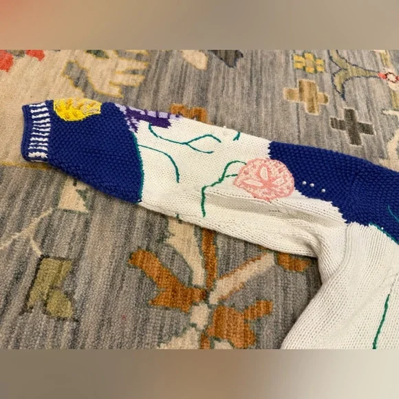 Vintage Cardigan Bay Sweater Button Front Sea Urchin Design Knitted Size Small - Picture 4 of 7